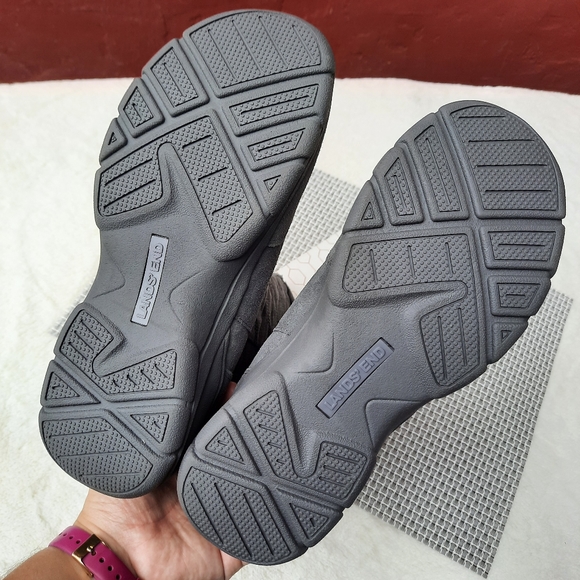 Lands End Quilted Boots Insulated Warm Mid Calf Snow Winter Boot Gray 9 - Picture 9 of 14